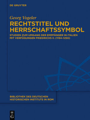 cover image of Rechtstitel und Herrschaftssymbol